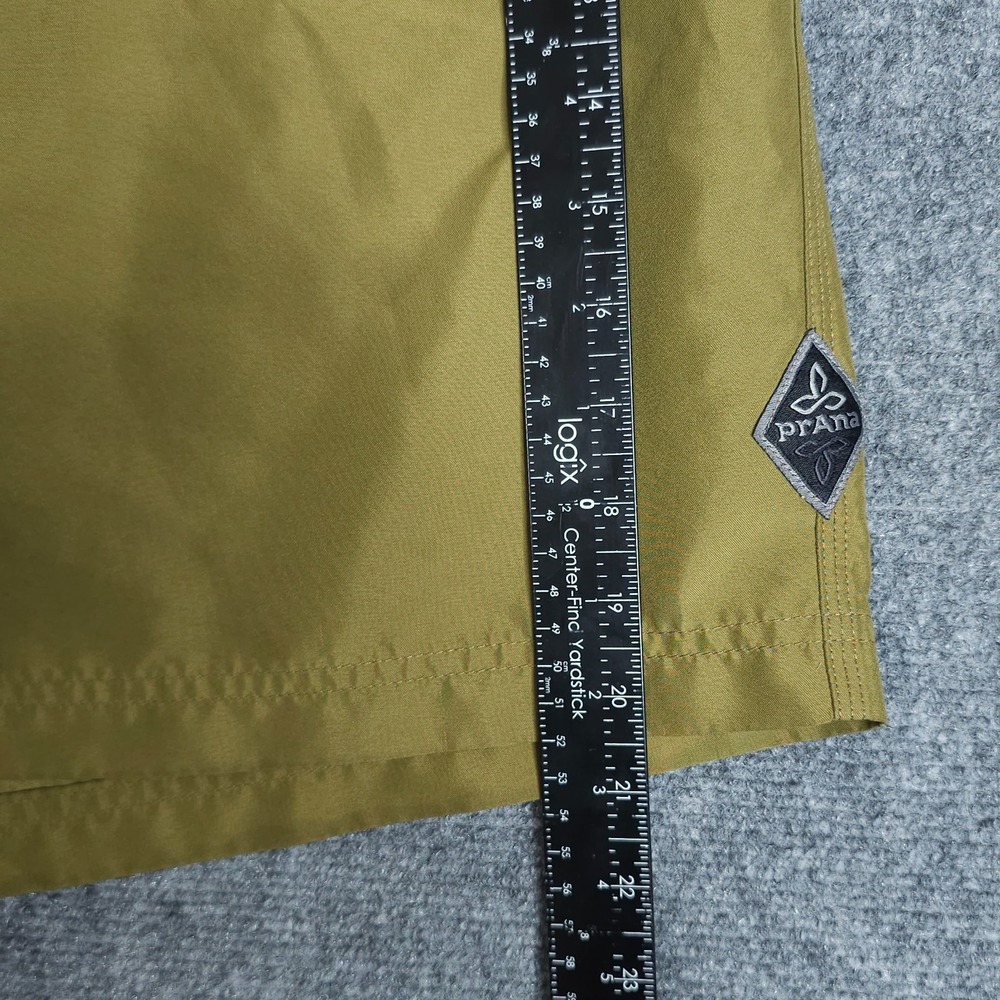 PrAna Mojo Shorts Mens Large Green Elastic Waist Climbing Outdoor Athleisure - Picture 6 of 7
